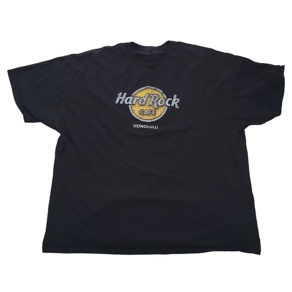 Vintage Hard Rock Cafe Honolulu‎ T-Shirt Graphic Print Souvenir Tee 3XL Unisex - Picture 1 of 3